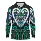 Custom Aotearoa Ngati Ranginui Long Sleeve Polo Shirt Maori Tribal Pattern