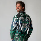 Custom Aotearoa Ngati Ranginui Long Sleeve Polo Shirt Maori Tribal Pattern