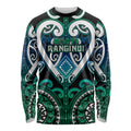 Custom Aotearoa Ngati Ranginui Long Sleeve Shirt Maori Tribal Pattern