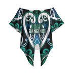 Custom Aotearoa Ngati Ranginui Off Shoulder Wrap Waist Top Maori Tribal Pattern