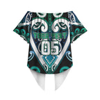 Custom Aotearoa Ngati Ranginui Off Shoulder Wrap Waist Top Maori Tribal Pattern