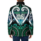 Custom Aotearoa Ngati Ranginui Padded Jacket Maori Tribal Pattern