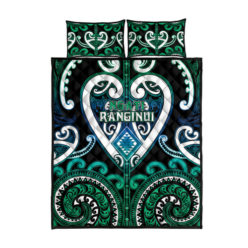Aotearoa Ngati Ranginui Quilt Bed Set Maori Tribal Pattern