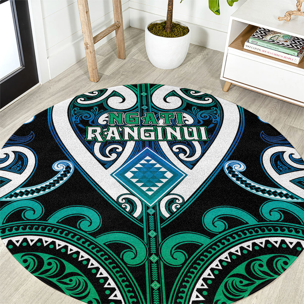 Aotearoa Ngati Ranginui Round Carpet Maori Tribal Pattern