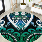 Aotearoa Ngati Ranginui Round Carpet Maori Tribal Pattern