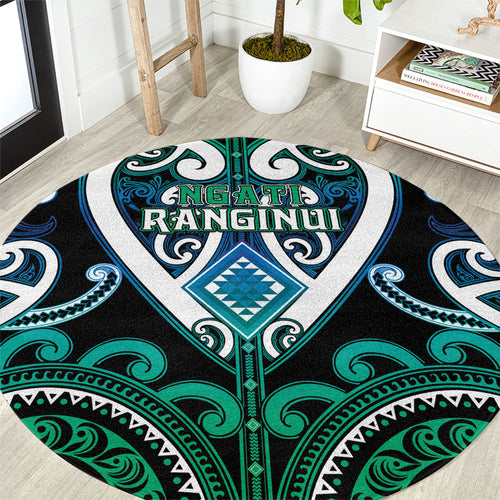 Aotearoa Ngati Ranginui Round Carpet Maori Tribal Pattern