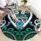Aotearoa Ngati Ranginui Round Carpet Maori Tribal Pattern