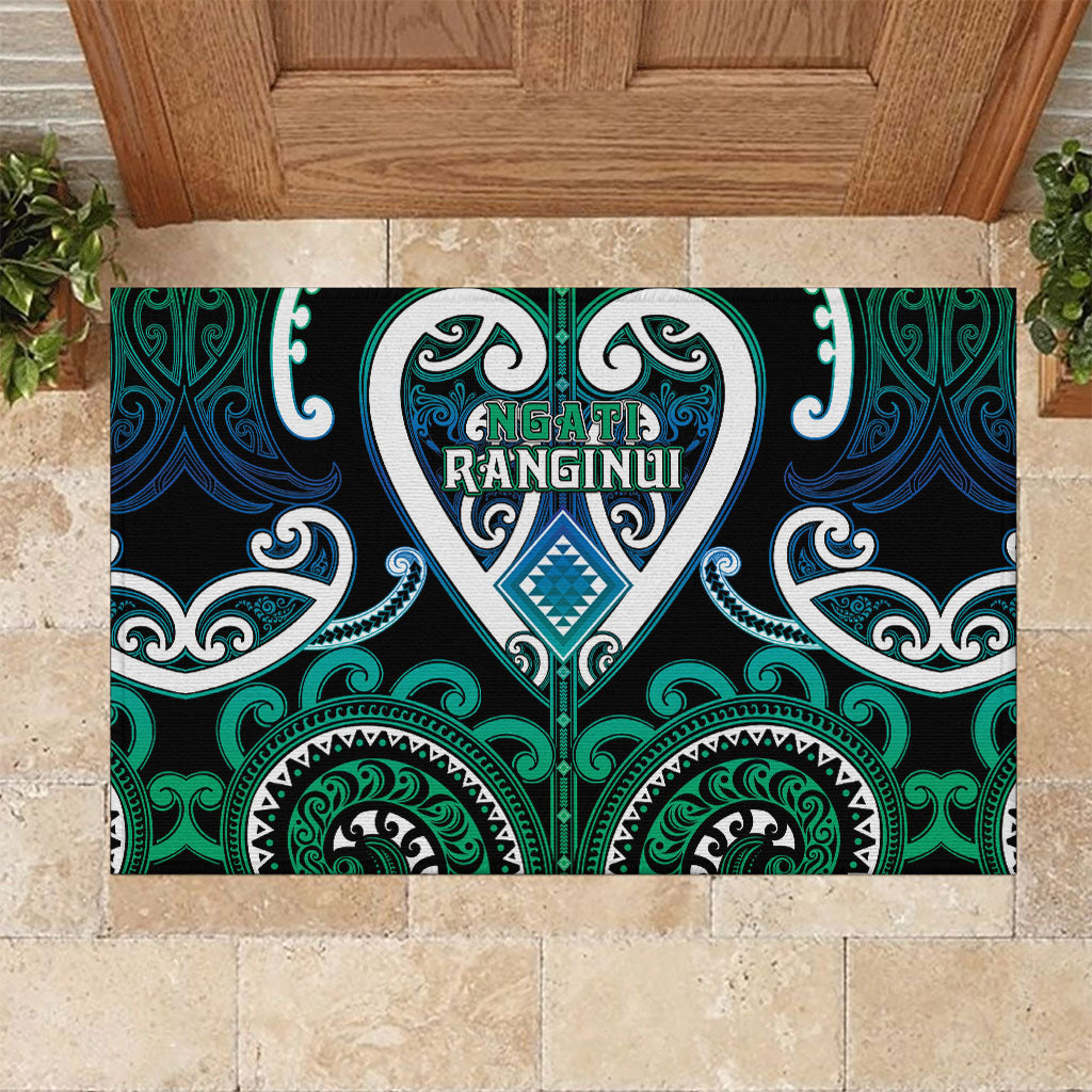Aotearoa Ngati Ranginui Rubber Doormat Maori Tribal Pattern