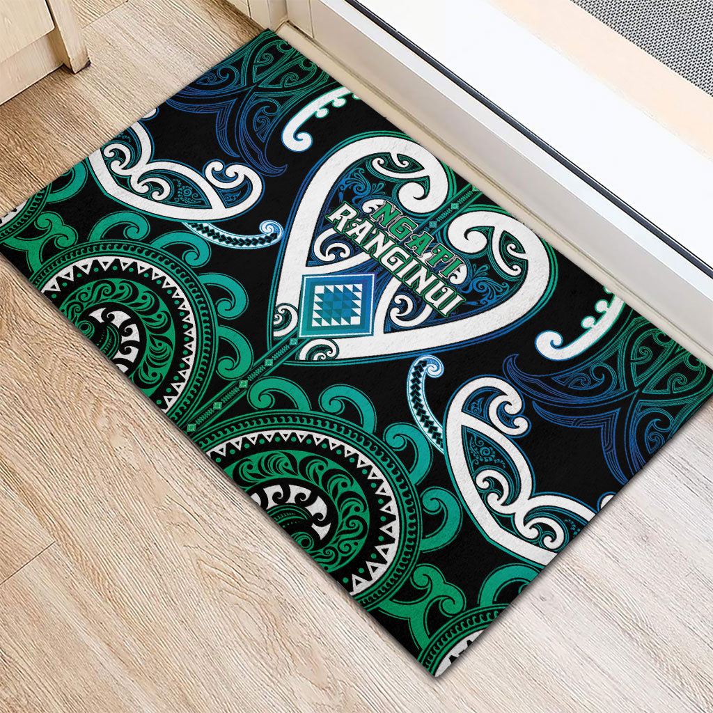 Aotearoa Ngati Ranginui Rubber Doormat Maori Tribal Pattern