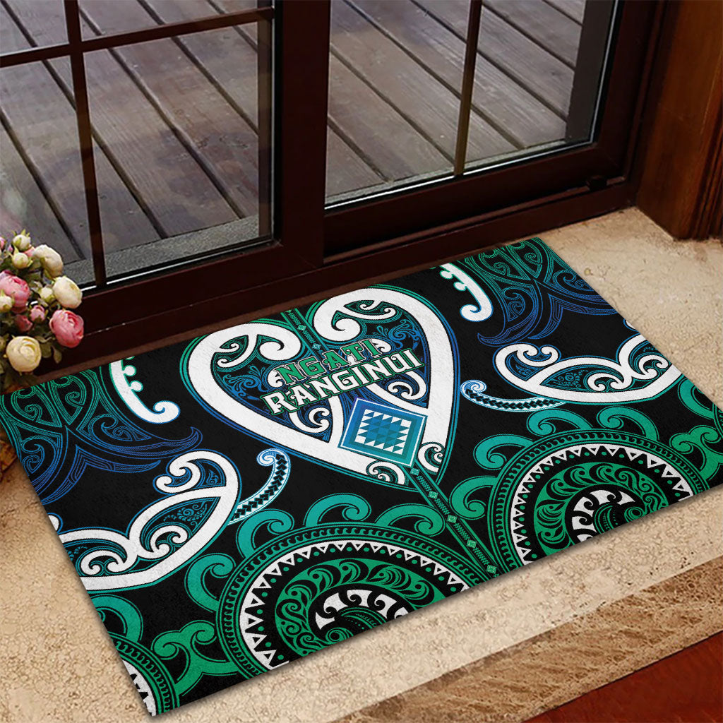 Aotearoa Ngati Ranginui Rubber Doormat Maori Tribal Pattern
