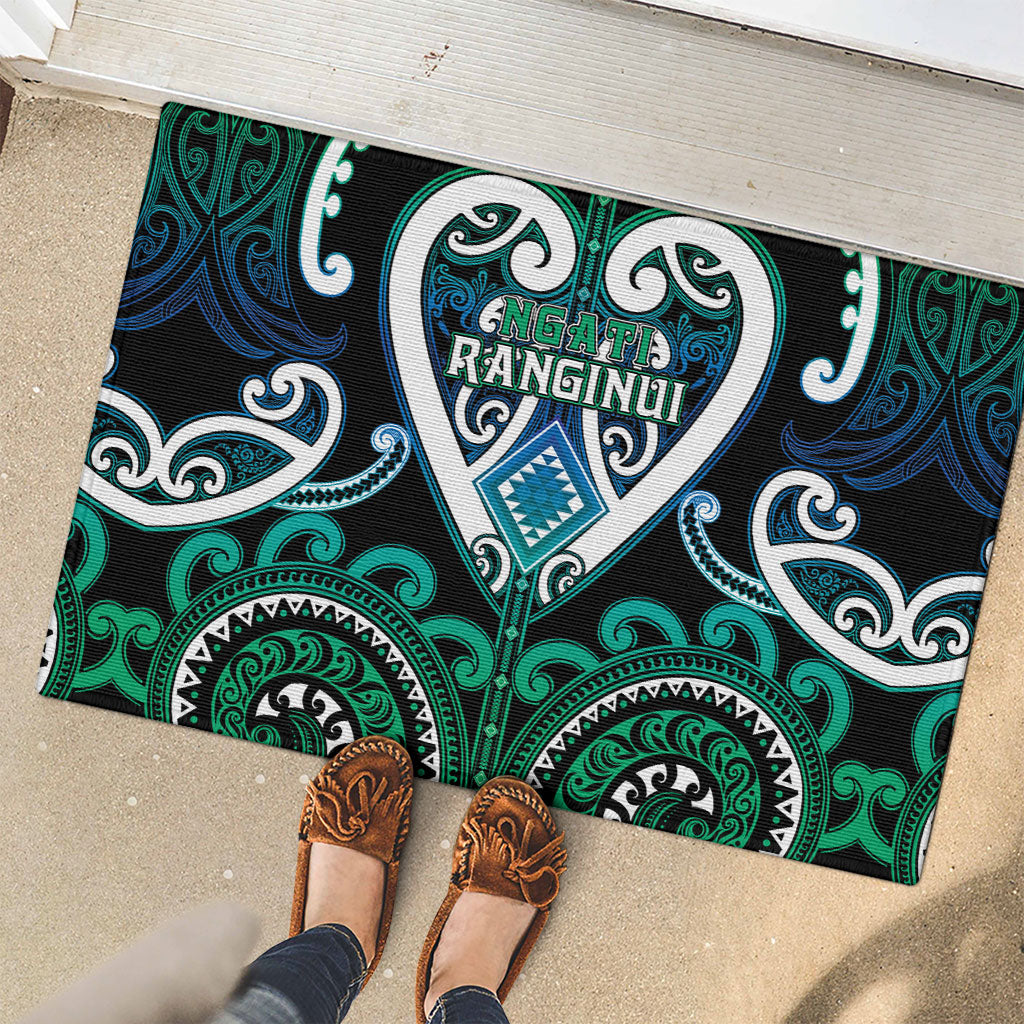 Aotearoa Ngati Ranginui Rubber Doormat Maori Tribal Pattern