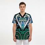 Custom Aotearoa Ngati Ranginui Scrub Top Maori Tribal Pattern