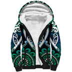 Custom Aotearoa Ngati Ranginui Sherpa Hoodie Maori Tribal Pattern