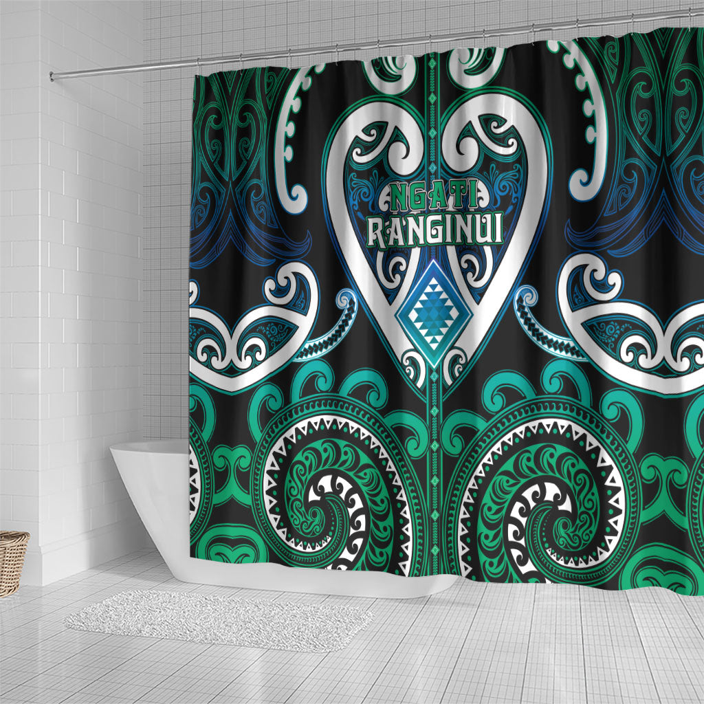 Aotearoa Ngati Ranginui Shower Curtain Maori Tribal Pattern