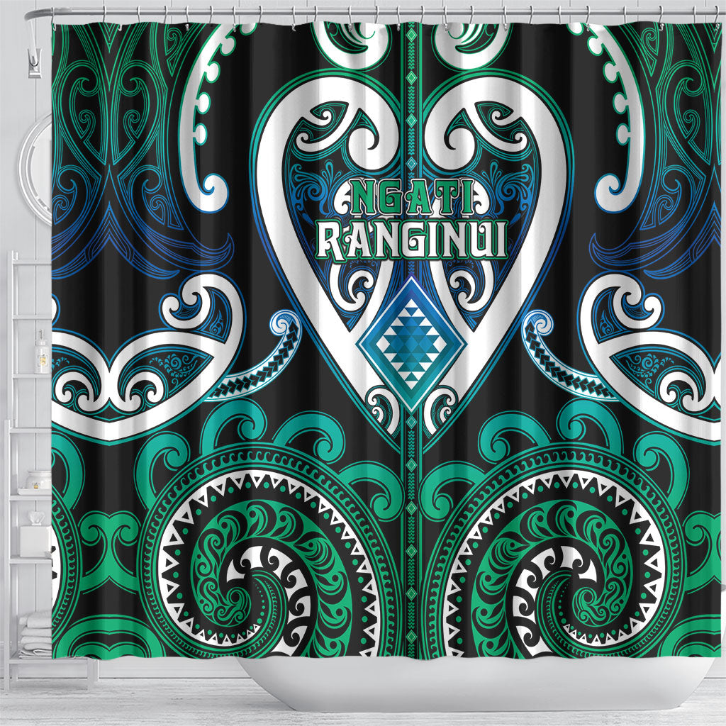 Aotearoa Ngati Ranginui Shower Curtain Maori Tribal Pattern