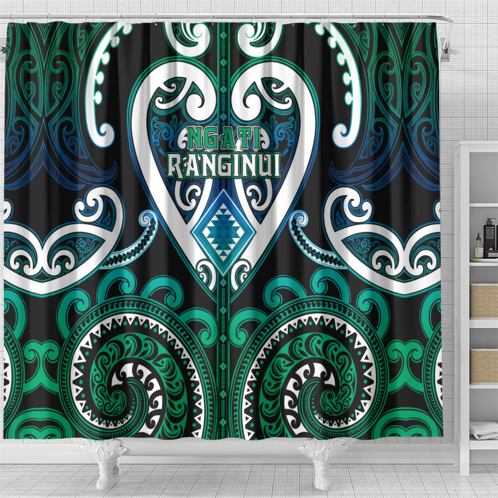 Aotearoa Ngati Ranginui Shower Curtain Maori Tribal Pattern