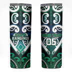 Custom Aotearoa Ngati Ranginui Skinny Tumbler Maori Tribal Pattern