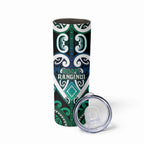 Custom Aotearoa Ngati Ranginui Skinny Tumbler Maori Tribal Pattern