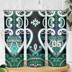 Custom Aotearoa Ngati Ranginui Skinny Tumbler Maori Tribal Pattern