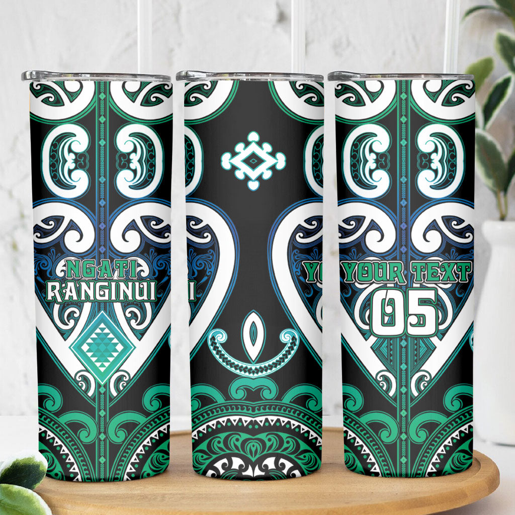 Custom Aotearoa Ngati Ranginui Skinny Tumbler Maori Tribal Pattern