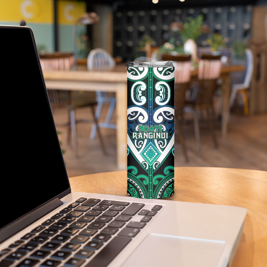 Custom Aotearoa Ngati Ranginui Skinny Tumbler Maori Tribal Pattern