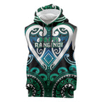Custom Aotearoa Ngati Ranginui Sleeveless Hoodie Maori Tribal Pattern