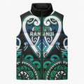 Custom Aotearoa Ngati Ranginui Sleeveless Puffer Jacket Maori Tribal Pattern