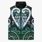Custom Aotearoa Ngati Ranginui Sleeveless Puffer Jacket Maori Tribal Pattern
