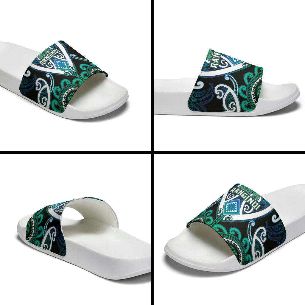 Aotearoa Ngati Ranginui Slide Sandals Maori Tribal Pattern