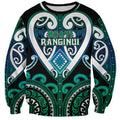 Custom Aotearoa Ngati Ranginui Sweatshirt Maori Tribal Pattern