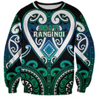 Custom Aotearoa Ngati Ranginui Sweatshirt Maori Tribal Pattern
