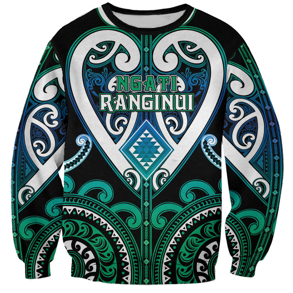Custom Aotearoa Ngati Ranginui Sweatshirt Maori Tribal Pattern