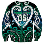 Custom Aotearoa Ngati Ranginui Sweatshirt Maori Tribal Pattern
