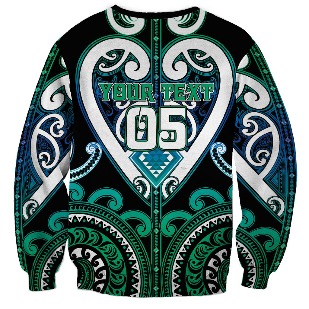 Custom Aotearoa Ngati Ranginui Sweatshirt Maori Tribal Pattern