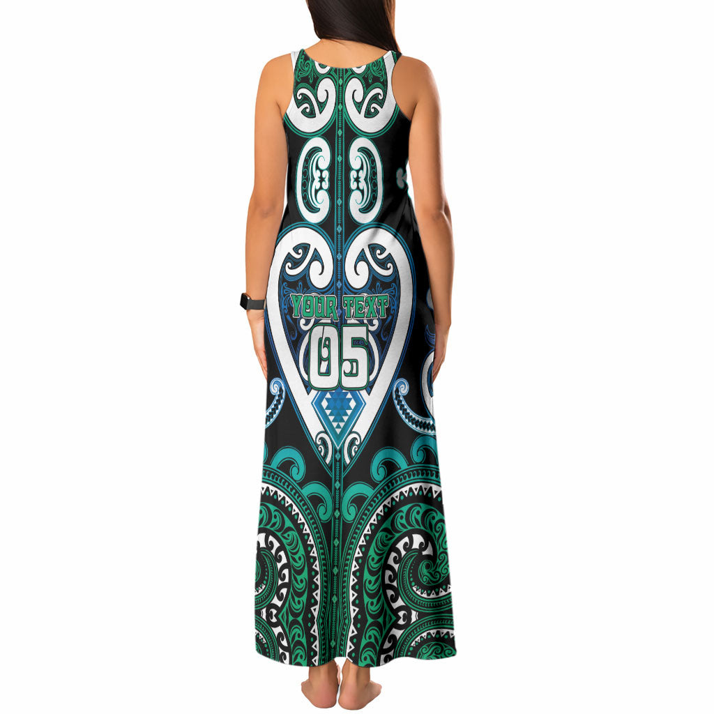 Custom Aotearoa Ngati Ranginui Tank Maxi Dress Maori Tribal Pattern