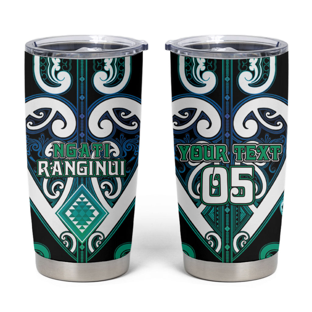 Custom Aotearoa Ngati Ranginui Tumbler Cup Maori Tribal Pattern