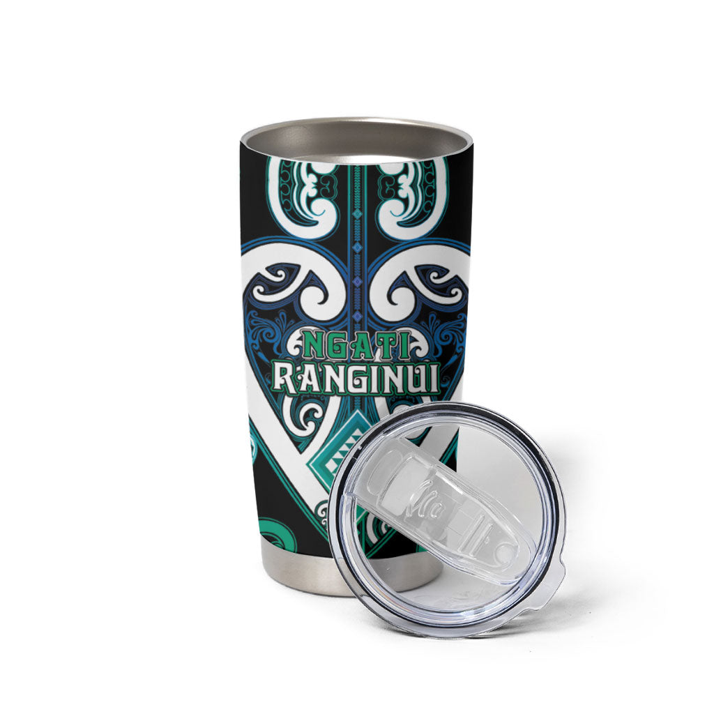 Custom Aotearoa Ngati Ranginui Tumbler Cup Maori Tribal Pattern