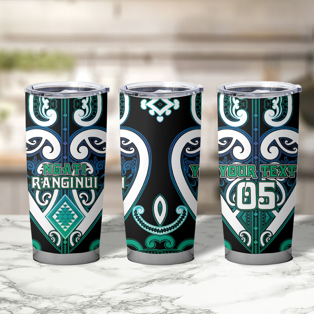 Custom Aotearoa Ngati Ranginui Tumbler Cup Maori Tribal Pattern