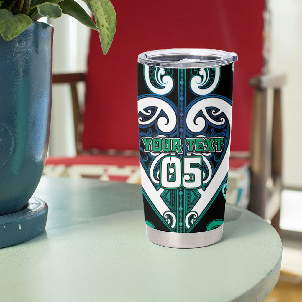 Custom Aotearoa Ngati Ranginui Tumbler Cup Maori Tribal Pattern