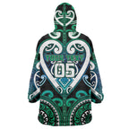 Custom Aotearoa Ngati Ranginui Wearable Blanket Hoodie Maori Tribal Pattern