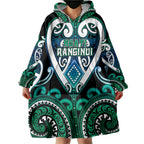 Custom Aotearoa Ngati Ranginui Wearable Blanket Hoodie Maori Tribal Pattern