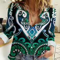 Custom Aotearoa Ngati Ranginui Women Casual Shirt Maori Tribal Pattern