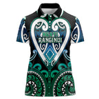Custom Aotearoa Ngati Ranginui Women Polo Shirt Maori Tribal Pattern