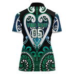 Custom Aotearoa Ngati Ranginui Women Polo Shirt Maori Tribal Pattern
