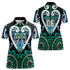 Custom Aotearoa Ngati Ranginui Women Polo Shirt Maori Tribal Pattern