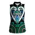 Custom Aotearoa Ngati Ranginui Women Sleeveless Polo Shirt Maori Tribal Pattern