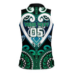 Custom Aotearoa Ngati Ranginui Women Sleeveless Polo Shirt Maori Tribal Pattern