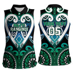 Custom Aotearoa Ngati Ranginui Women Sleeveless Polo Shirt Maori Tribal Pattern