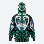Custom Aotearoa Ngati Ranginui Zip Hoodie Maori Tribal Pattern