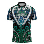 Custom Aotearoa Ngati Ranginui Zipper Polo Shirt Maori Tribal Pattern